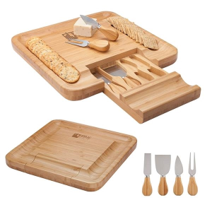 Lorenzi 4-Piece Bamboo Cheese Tray