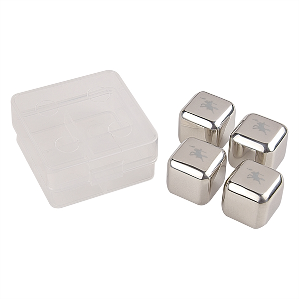 Apple Stainless Steel Ice Cubes - Large