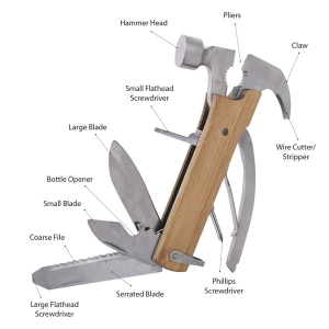 12-IN-1 MULTI-FUNCTIONAL WOOD HAMMER